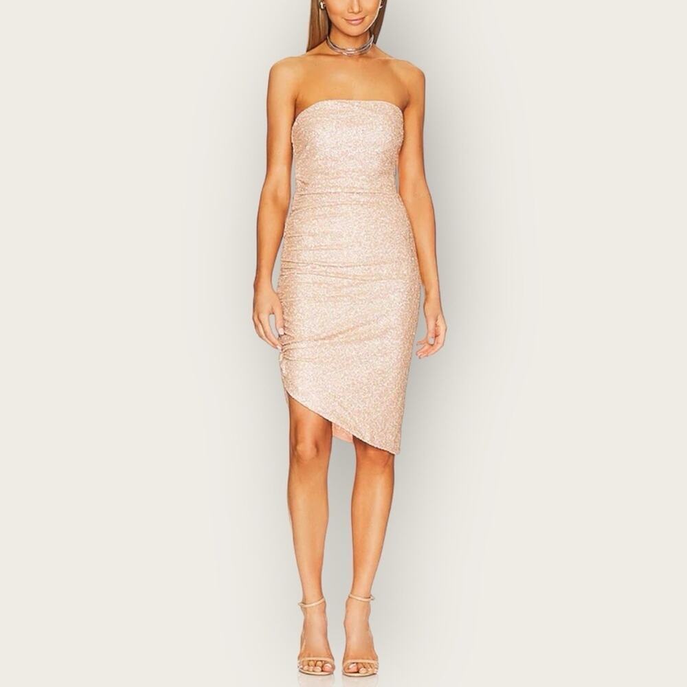 NWOT | Susana Monaco | Sequin Tube Dress | Nude | PTP 13.5 inch | XS